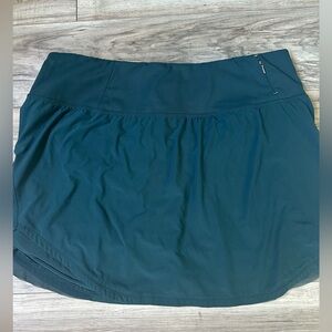 Calia Stay The Path Dark Teal Athletic Mini Skirt with Built in Shorts Size L